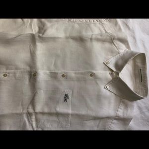 Perfect white linen Lacoste dress shirt
